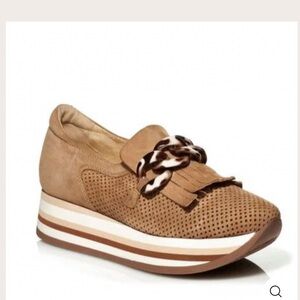 Softwaves Cadie Wedge Sneakers in Cognac